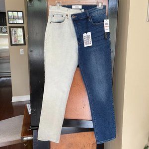 NWT Pistola 2 Tone Asymmetric Jeans sz 28
